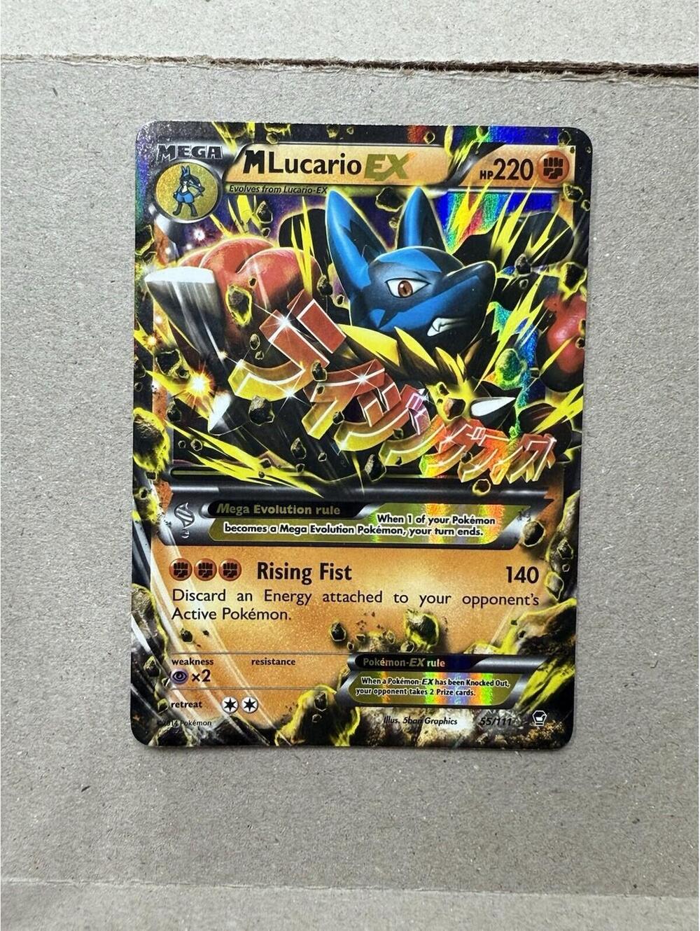 Pokémon TCG M Lucario EX Holo Ultra Rare Card 55/111